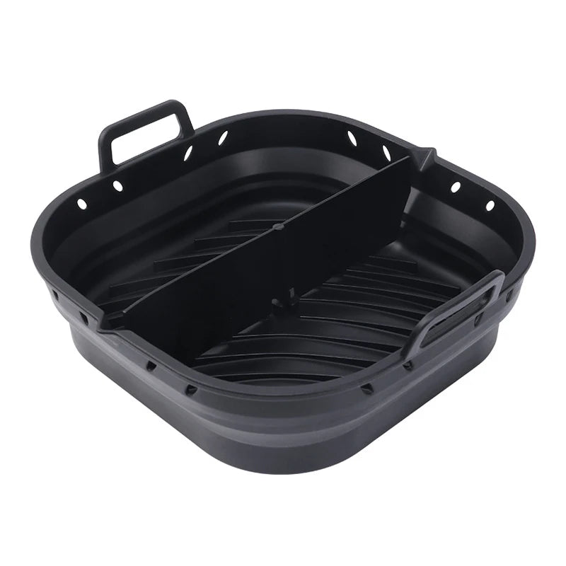 Forros de fritadeira de ar de silicone quadrado cesta de silicone reutilizável fácil de limpar pote de fritadeiras de ar para 5.8 a 8 qt bandeja de cozimento de fritadeira de ar