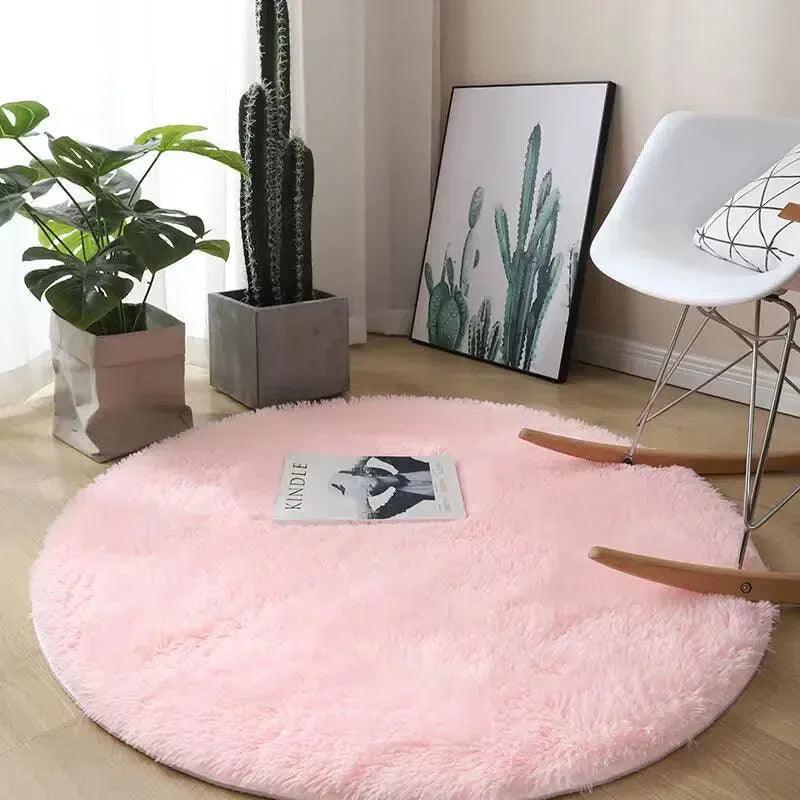 Tapete Felpudo Redondo Antiderrapante Fluffy Lavin Decor