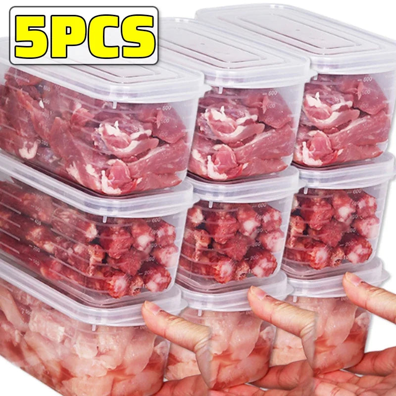 1/2/5 pçs caixa de armazenamento de geladeira organizador de frutas vegetais frescos recipiente de armazenamento de alimentos caixa mais nítida organizador de cozinha