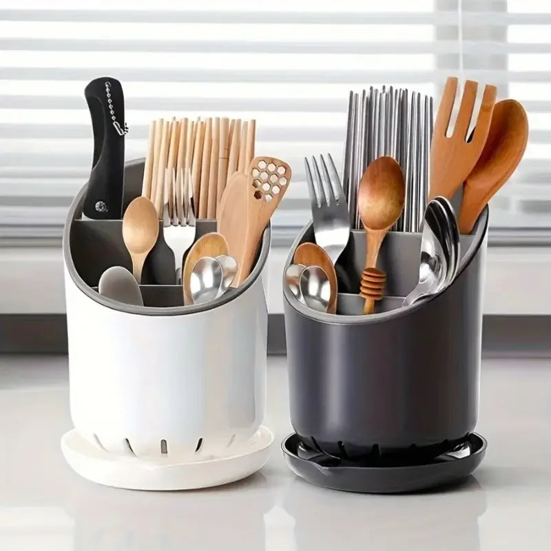 1pc tubo de pauzinhos de armazenamento de cozinha com placa de drenagem suporte de armazenamento de utensílios de mesa organizador de cozinha em casa rack caixa de drenagem de pauzinho