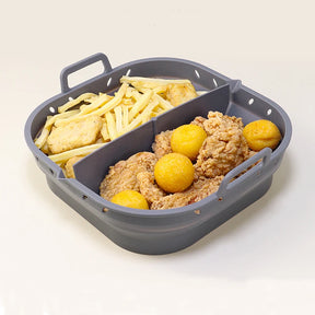 Forros de fritadeira de ar de silicone quadrado cesta de silicone reutilizável fácil de limpar pote de fritadeiras de ar para 5.8 a 8 qt bandeja de cozimento de fritadeira de ar