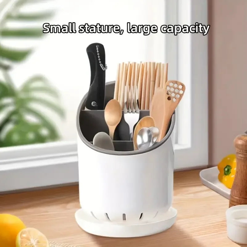 1pc tubo de pauzinhos de armazenamento de cozinha com placa de drenagem suporte de armazenamento de utensílios de mesa organizador de cozinha em casa rack caixa de drenagem de pauzinho